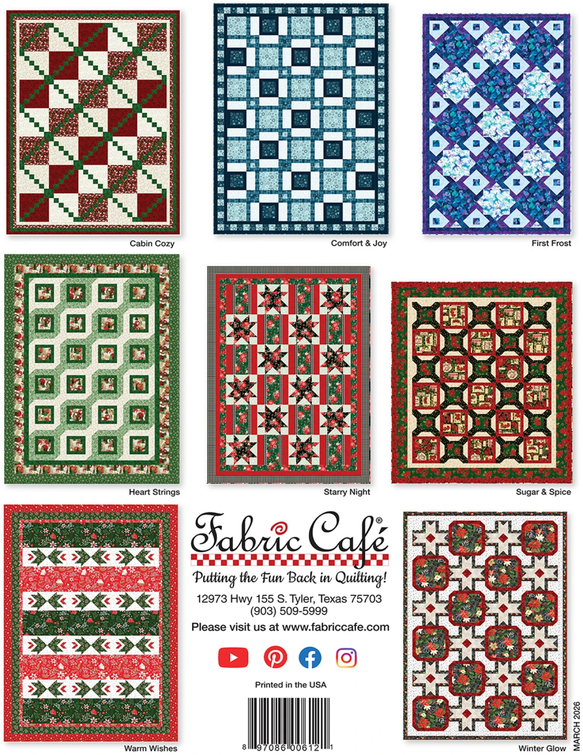Fabric Cafe: Holly Jolly 5-Yard Quilts