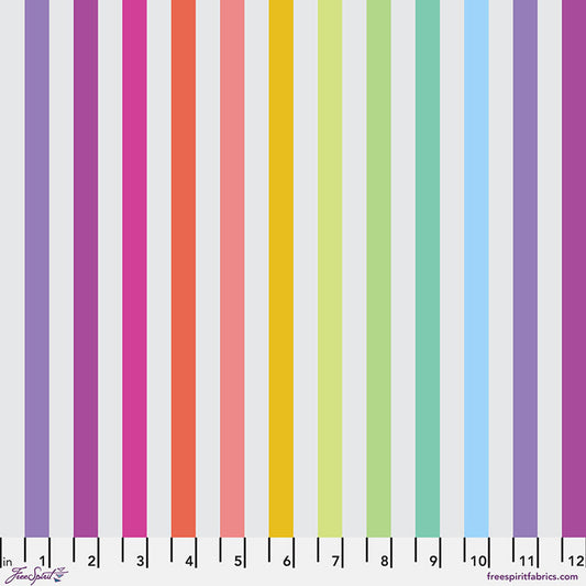 PRE-ORDER Tula Pink True Colors Graywork Disco Stripe - Whisper