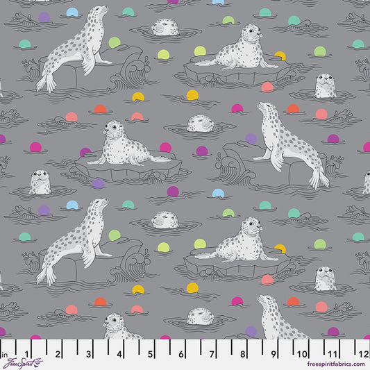 PRE-ORDER Tula Pink Graywork Seal the Deal - Shadow