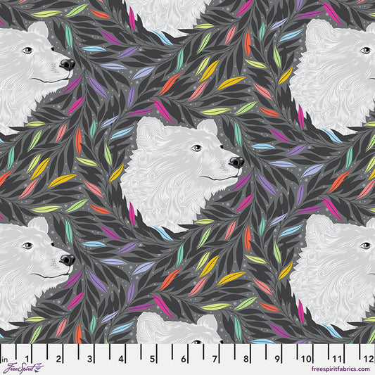 PRE-ORDER Tula Pink Graywork Just Bearly - Carbon