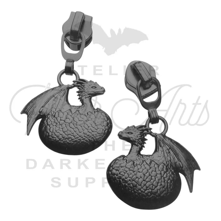 Atelier #5 Baby Dragon Zipper Pulls in Matte Black