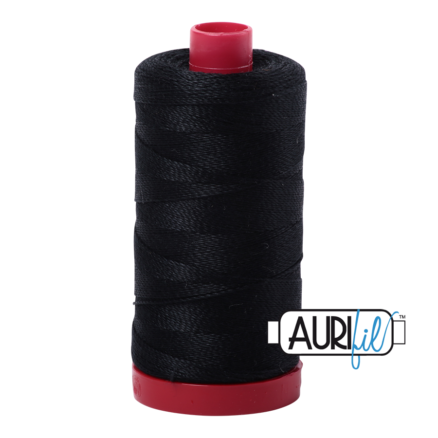 Aurifil Mako Cotton Thread Solid 50wt 1300m Black