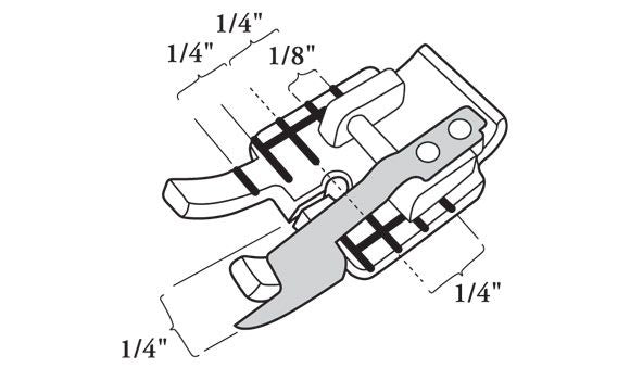 Husqvarna Clear 1/4”Piecing Foot with Guide 5-8