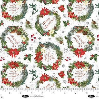 Blank Be Merry & Shine Bright Christmas Wreaths - White