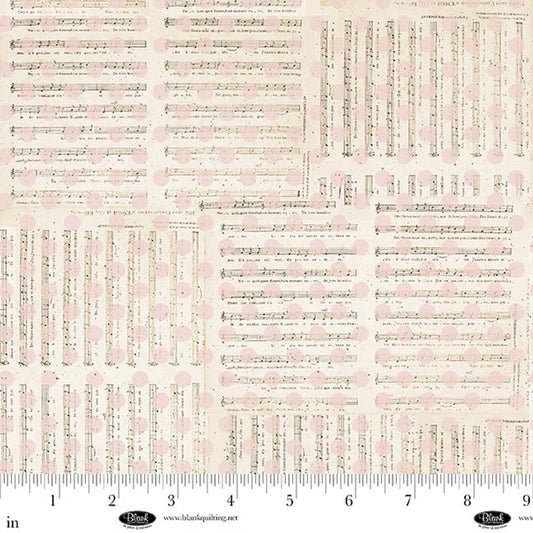 PRE-ORDER Parisian Snippets Musical Dots - Ecru