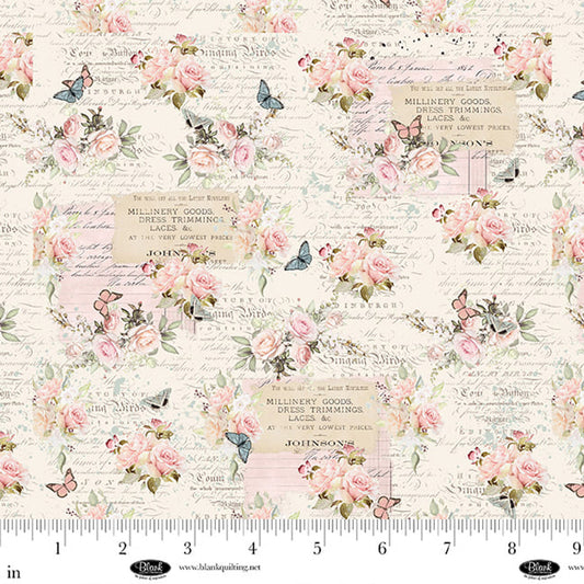 PRE-ORDER Parisian Snippets Bouquet Collage - Ecru
