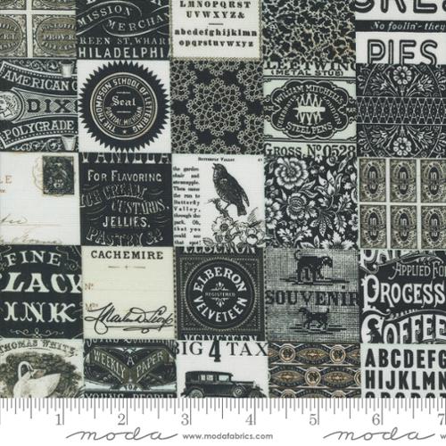 Moda Sable & Swan - Patchwork - Ebony - Porcelain