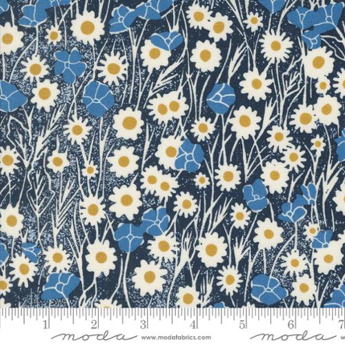 Moda Field Of Flowers Poppy Field - Navy