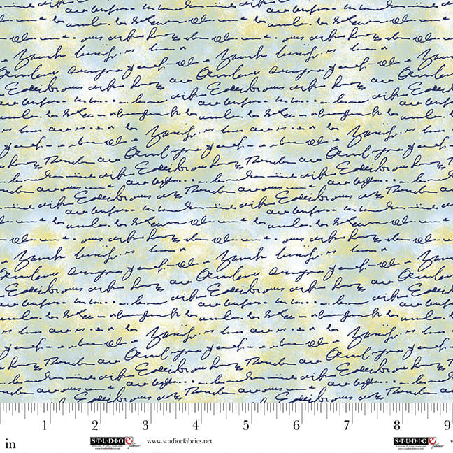 StudioE Air Mail Script on Texture - Pistachio