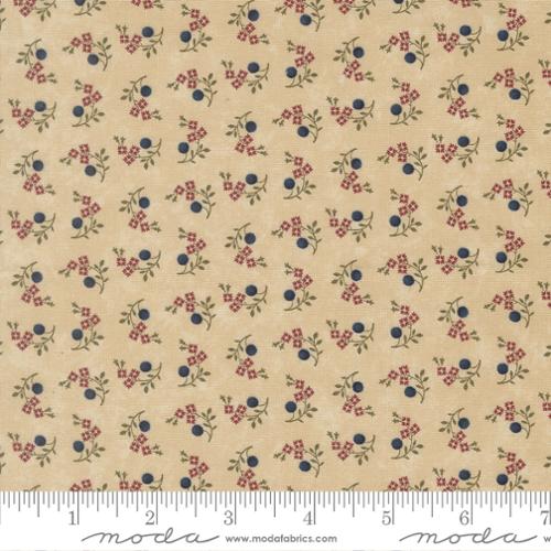 PRE-ORDER Moda Quail Run Blooms and Berries - Tan - Black Rabbit Fabric Inc.