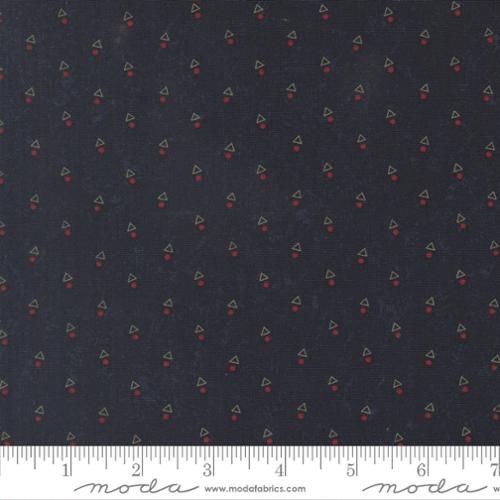 PRE-ORDER Moda Quail Run Triangle Dot - Indigo - Black Rabbit Fabric Inc.