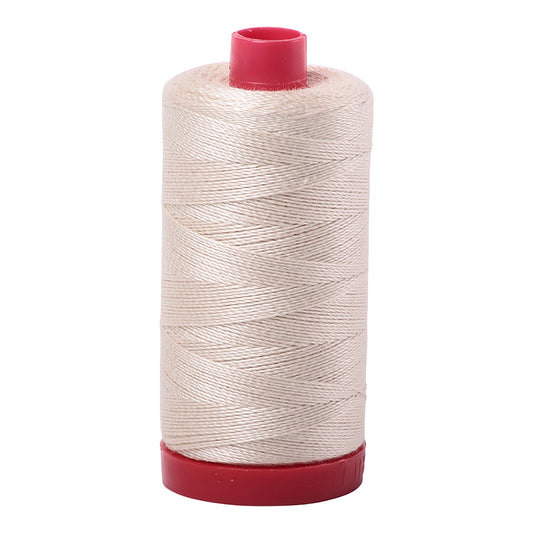 Aurifil Mako Cotton Embroidery Thread 12wt 356yds Light Beige