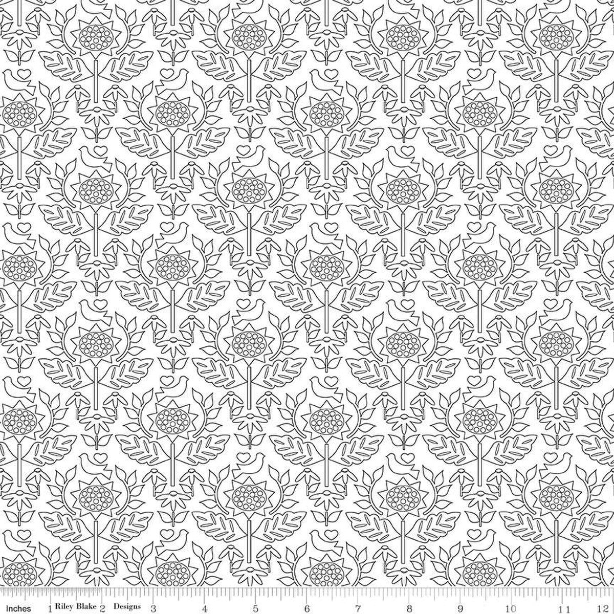 RB - Flour & Flower Wallpaper White