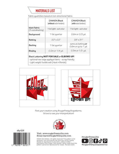 Paper Quilt Pattern - Canada Proud FPP Quilt Pattern