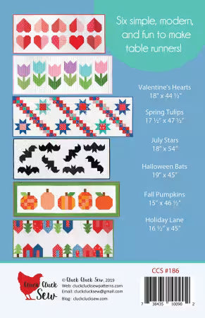 Paper Quilt Pattern: Modern Holiday Table Runners