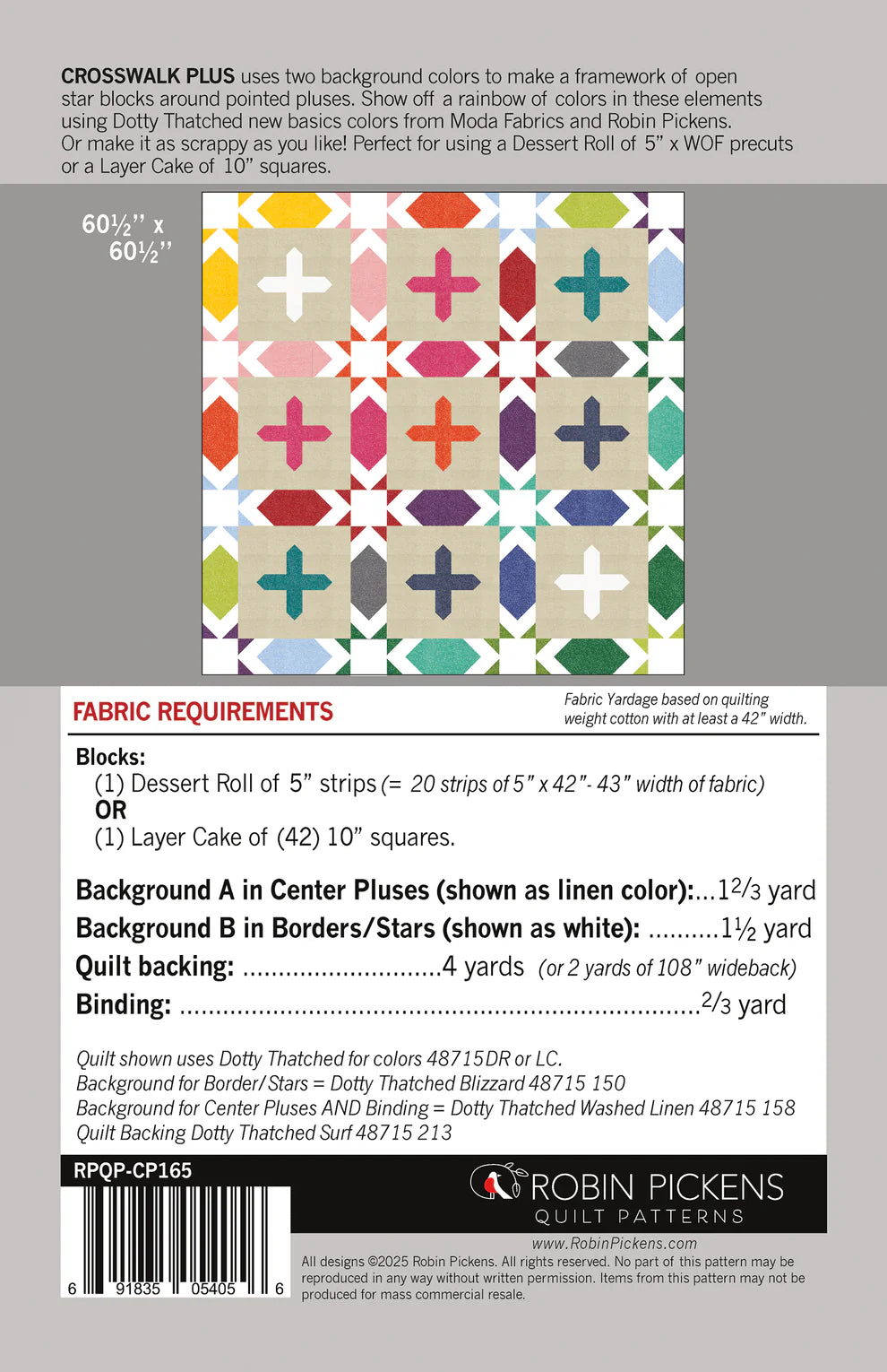 Paper Quilt Pattern - Crosswalk Plus