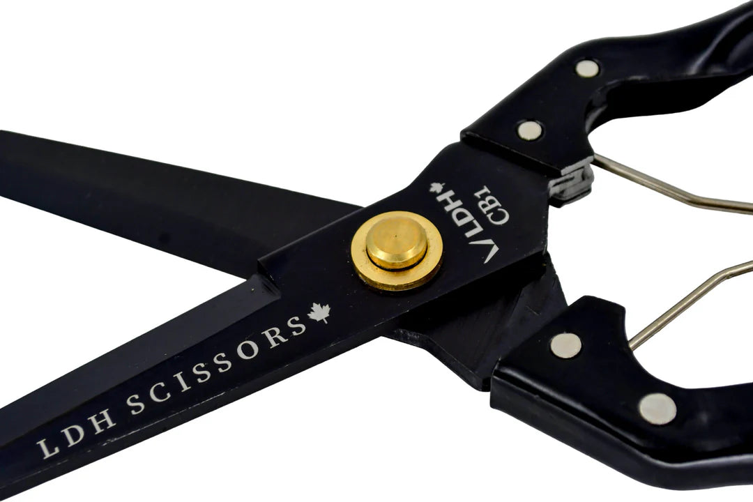 LDH Scissors Midnight Edition Batting Shears 14" - Black Rabbit Fabric Inc.
