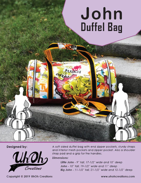 UhOh Creations - John Duffel Bag Paper Pattern