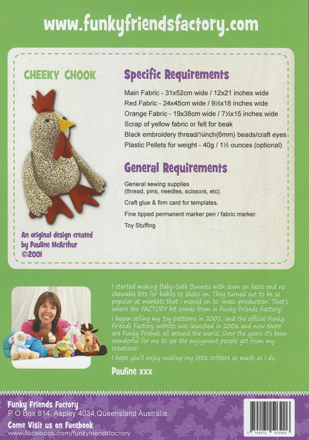 Funky Friends Factory Cheeky Chook / Chicken
