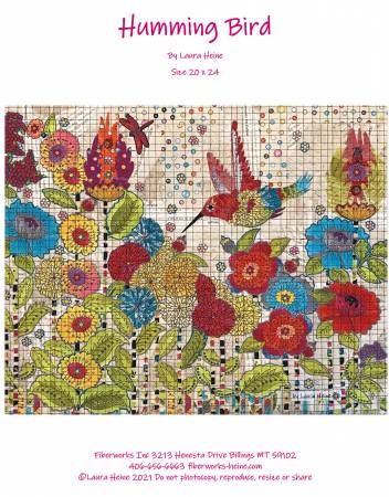 Humming Bird Collage Pattern by Laura Heine