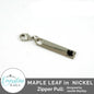 Zipper Pulls: "Maple Leaf" in Nickel