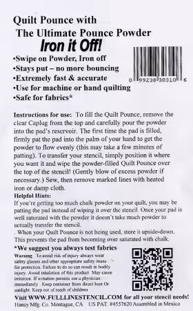 Full Line Stencil: Ultimate Pounce Powder Pad - White
