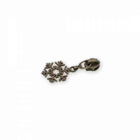 Snowflake Zipper Sliders with Pulls - *SIZE#5* (4 pack) - Black Rabbit Fabric Inc.