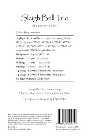 Paper Quilt Pattern - Sleigh Bell Trio