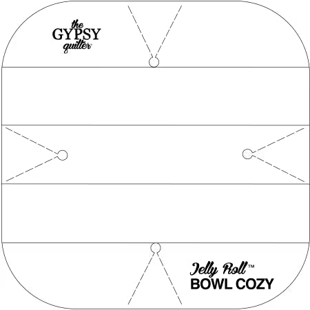 Jelly Roll Bowl Cozy Template - Black Rabbit Fabric Inc.