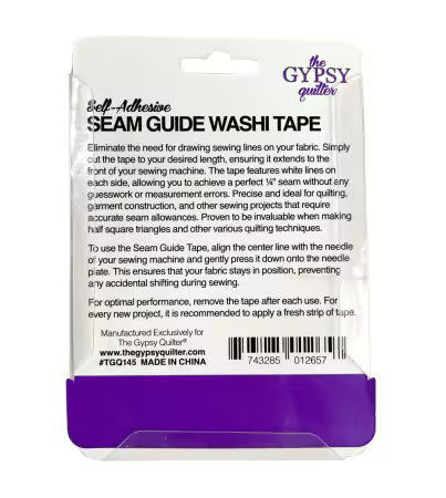 The Gypsy Quilter Seam Guide Washi Tape