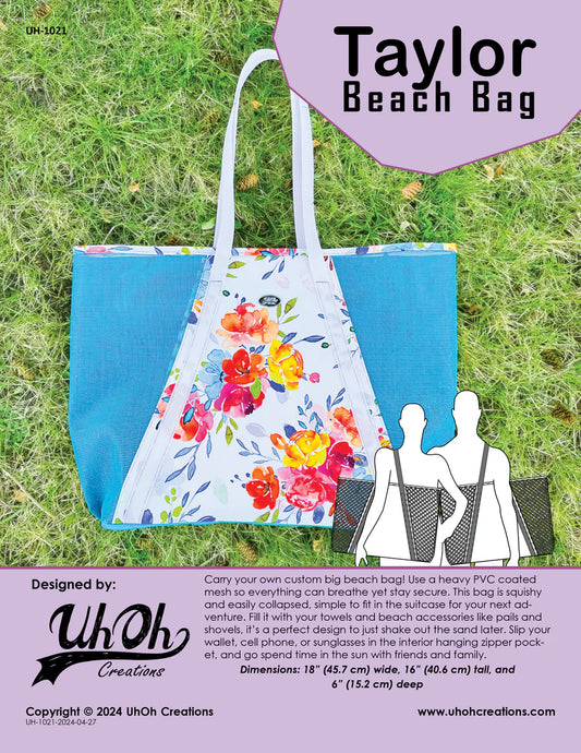 UhOh Creations - Taylor Beach Bag Paper Pattern