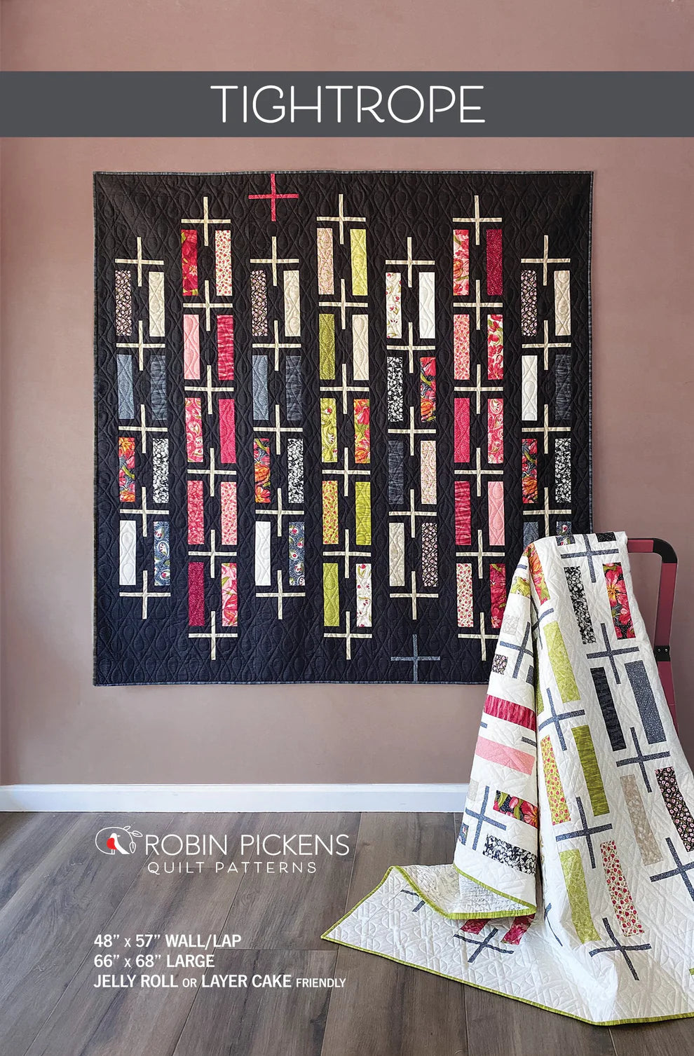 Paper Quilt Pattern - Tightrope - Black Rabbit Fabric Inc.