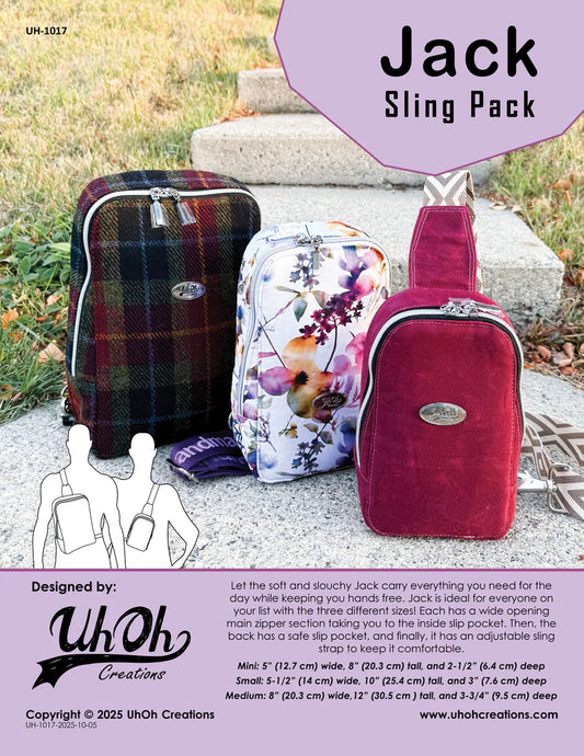 UhOh Creations - Jack Sling Pack Paper Pattern