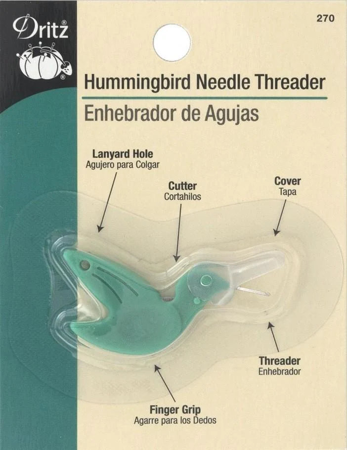 Dritz Hummingbird Needle Threader - Black Rabbit Fabric Inc.