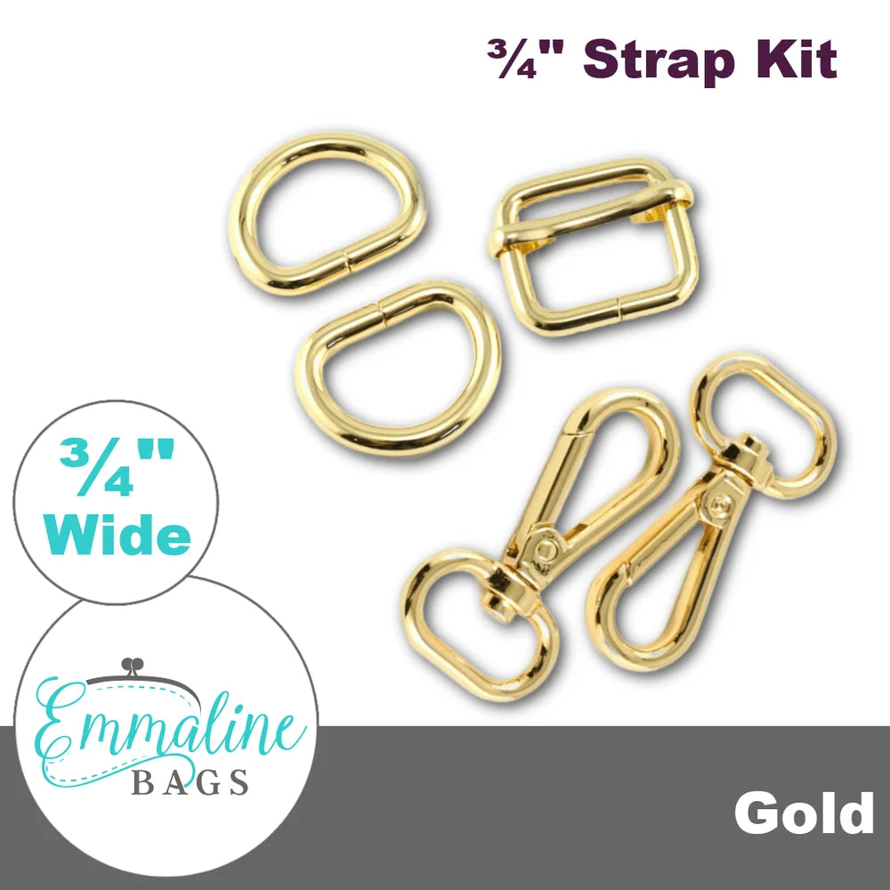 Emmaline Hardware Kit - Strap Kit to fit a 3/4" (18 mm) Wide Strap