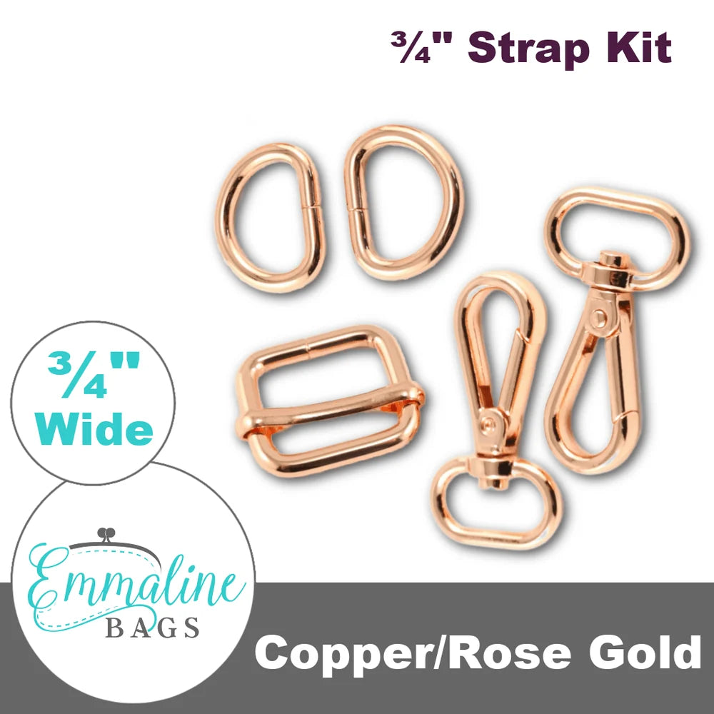 Emmaline Hardware Kit - Strap Kit to fit a 3/4" (18 mm) Wide Strap