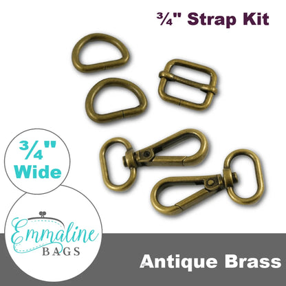 Emmaline Hardware Kit - Strap Kit to fit a 3/4" (18 mm) Wide Strap