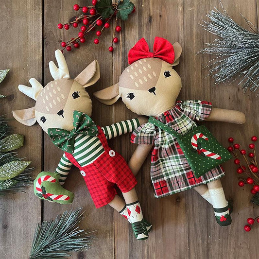 Panel: Moda Holiday Cheer Reindeer Stuffies 36" x 45"