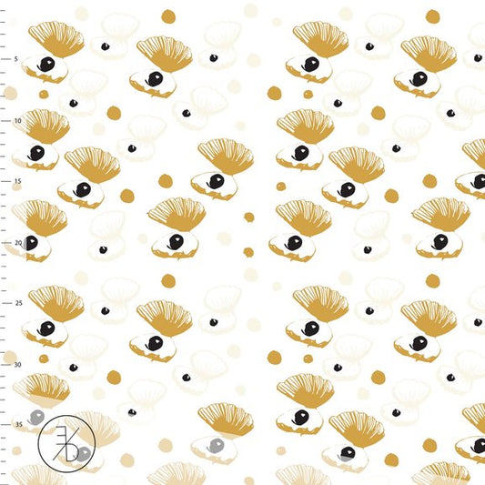 Shellie - Gold - Black Rabbit Fabric