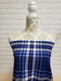 Royal Plaid Cotton French Terry