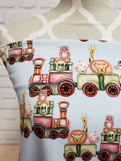 Animal Train Cotton French Terry