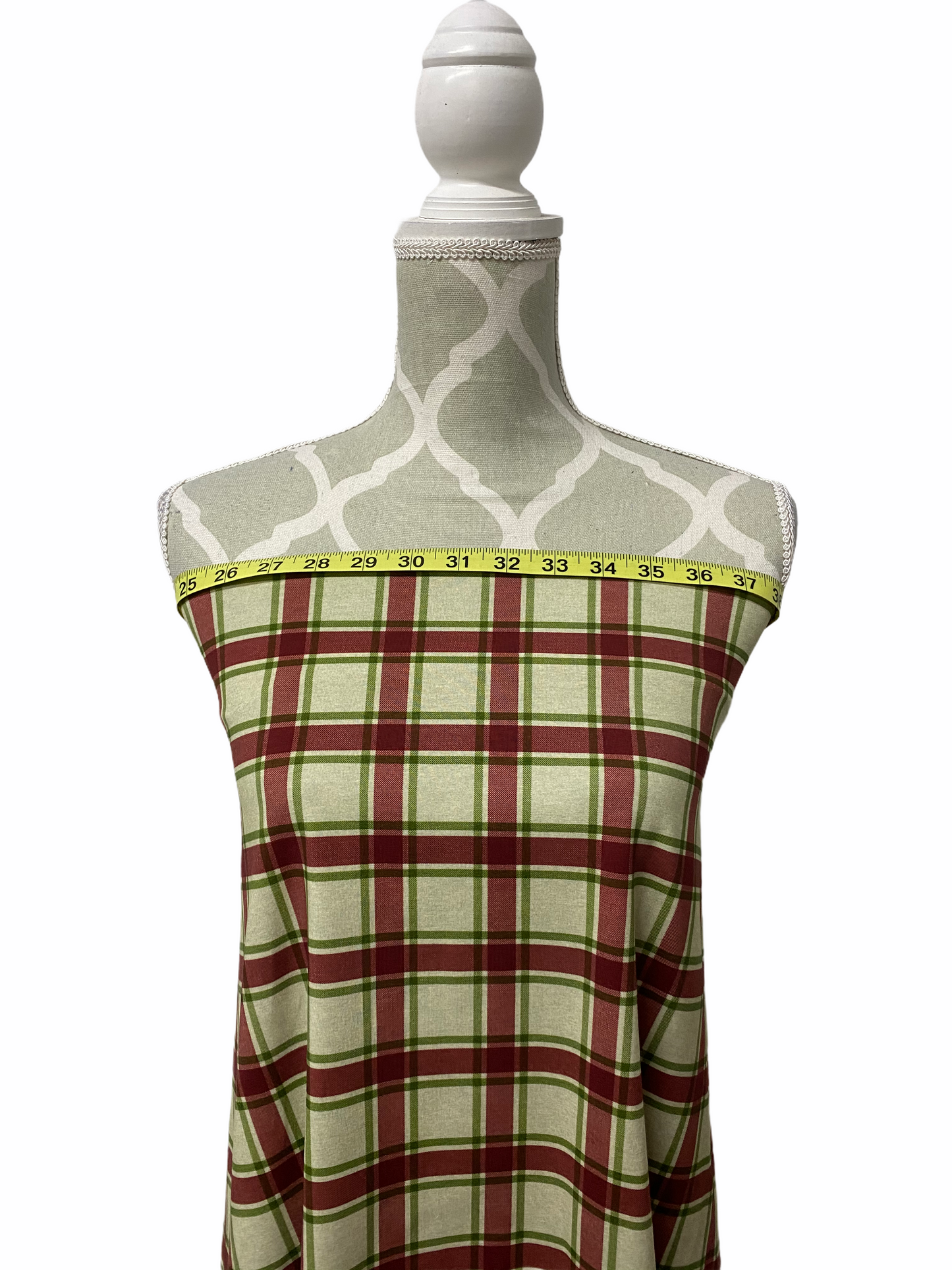 Small Cream Plaid Cotton Jersey